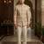 Beige color jodhpuri with maroon color touchup embroidery for men | premium designer bandhgala ethnic wear