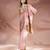 Rose pink printed chanderi co ord set
