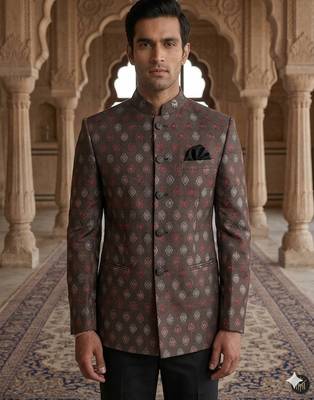 Wine color jodhpuri for men | premium designer bandhgala ethnic wear 2