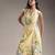 Yellow printed twill cotton dress