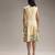 Yellow printed twill cotton dress