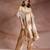 Beige embroidered chanderi co ord set