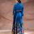 Blue embroidered silk co ord set