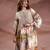 Beige embroidered chanderi co ord set