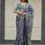 Multi Color Gold Zari And Hand Real Mirror Work Chinnon Saree