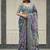 Multi Color Gold Zari And Hand Real Mirror Work Chinnon Saree