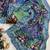 Multi Color Gold Zari And Hand Real Mirror Work Chinnon Saree