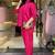 Pink embroidered cotton co-ord set