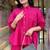 Pink embroidered cotton co-ord set