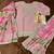 Pink Chinon embroidered sequins Sharara suit - Full stitched free size