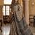 Cream And Black Color ajarakh Print And All Saree Real Mirror work Silk Saree