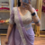 lavender embroidery sequin chinon ready to wear saree