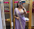 lavender embroidery sequin chinon ready to wear saree