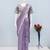 lavender embroidery sequin chinon ready to wear saree
