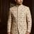 Cream color jodhpuri with maroon color touchup embroidery for men | premium designer bandhgala ethnic wear