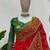 Red Color embroidery design work organza saree