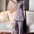 natural crepe silk suit with bids hand work