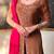 Heavy natural crepe silk sharara set with multi-needle work