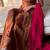 Heavy natural crepe silk sharara set with multi-needle work