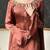 Pakistani farshi suit: natural crepe silk with multi needle work