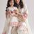 Mom-daughter combo: natural silk suit with moti hand work