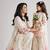 Mom-daughter combo: natural silk suit with moti hand work