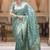 Sea green zari woven silk saree elegant banarasi style wedding wear with blouse