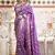 Lavender woven silk saree elegant banarasi style wedding wear with blouse