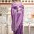 Lavender woven silk saree elegant banarasi style wedding wear with blouse
