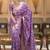 Lavender woven silk saree elegant banarasi style wedding wear with blouse