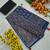 Blue Color Printed And Real Mirror Work Chinon silk blendSaree