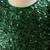 Emerald green sequin work net princess party gown