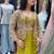 Paroot Green Color Embroidery Work Creap Satin Blouse Dhoti Set