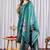 Green viscose silk straight kurti pant dupatta set
