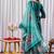 Green viscose silk straight kurti pant dupatta set