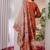 Orange viscose silk straight kurti pant dupatta set