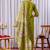 Parrot green viscose silk straight kurti pant dupatta set