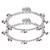 Purple Stones Adorned Silver Toned Anklet Pair