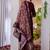 Wine marina viscose silk straight kurti pant dupatta set