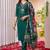Green marina viscose silk straight kurti pant dupatta set
