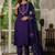 Violet marina silk straight kurti pant dupatta set