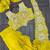 yellow embroidery sequin chinon silk ready to wear saree