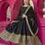 Black rayon party wear embroidery suit set