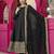 Black rayon party wear embroidery suit set