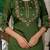 Mahendi green marina silk straight kurti pant dupatta set