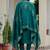 Rama green premium roman silk straight kurti pant dupatta set