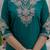 Rama green premium roman silk straight kurti pant dupatta set