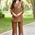Light brown heavy rayon kurta pent