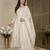 Cream chinon silk  party weae embroidery suit set