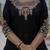 Black roman silk straight kurti pant dupatta set